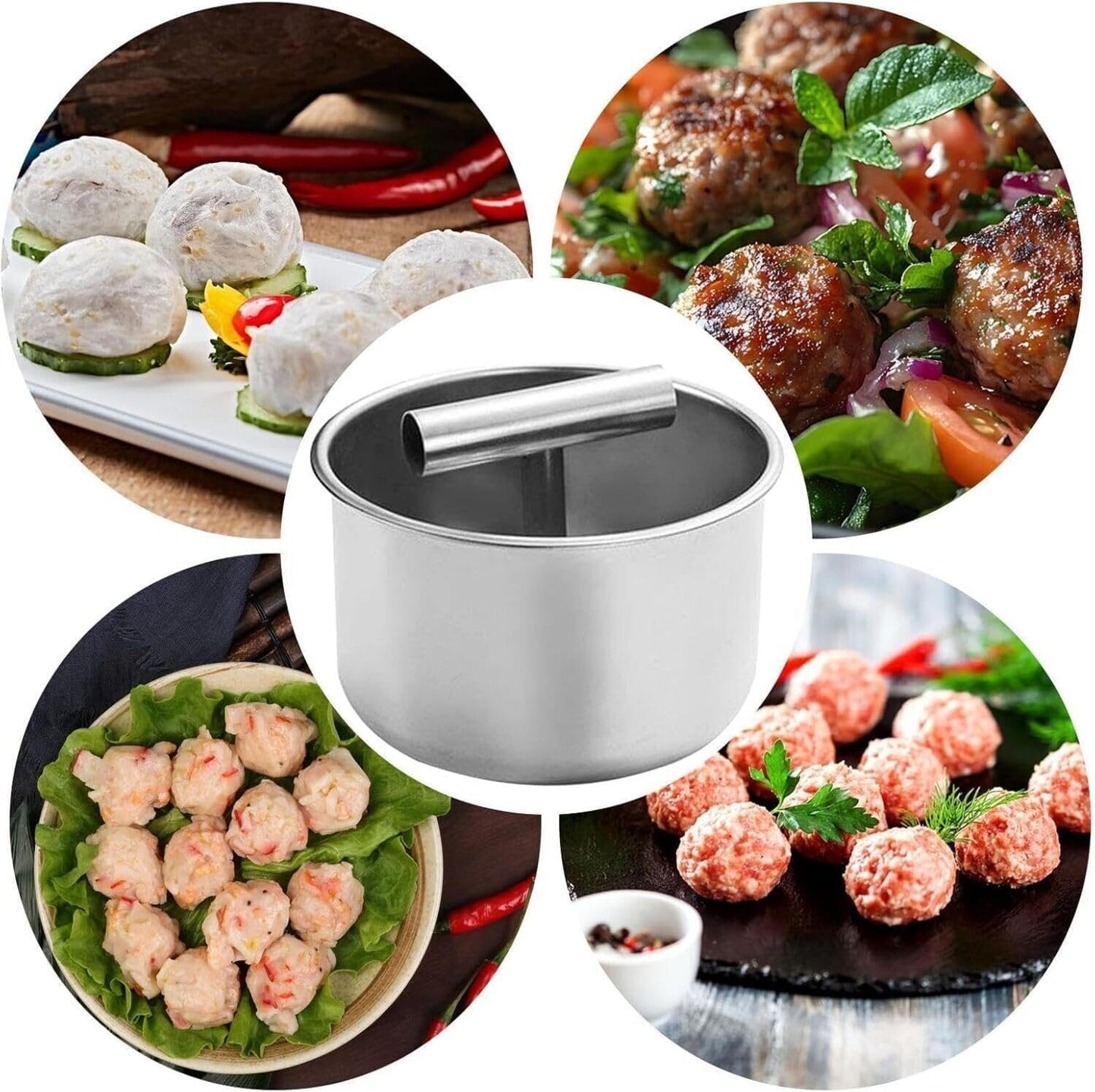KPPFHBLI Stampo per Polpette, Utensili da Cucina Multifunzionali per Fare Polpette, Panini E Pasticcini, Gadget Pratici Facili da Usare, Che Fanno Risparmiare Tempo