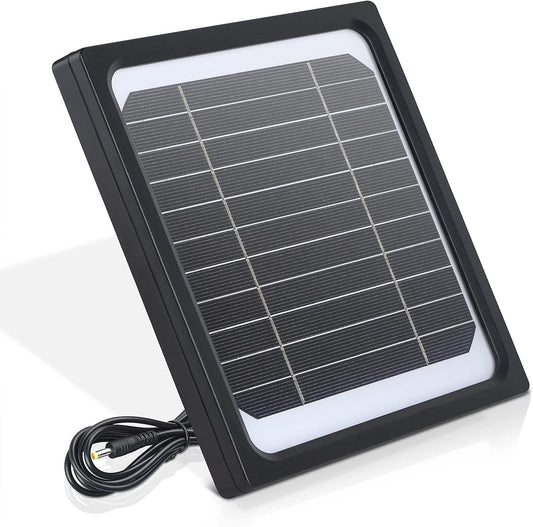 5W 12V Solar Panel for Trail Camera with 5200mAh Rechargeable Battery - IP65 Waterproof Solar Charger Kit, Continuous Power Supply for Game Cameras & Wildlife Cameras