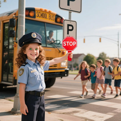 Stop and Go Sign, 10 Guard Stop Signs, doppio lato impermeabile Warning Paddle, Traffic Control Tool for Safety, Teaching, Classroom, Event Management, Outdoor Indoor Use