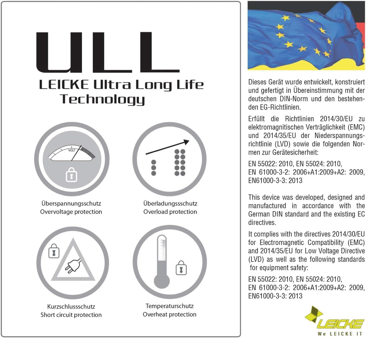 LElCKE 12V 5A 60W Power Supply for Notebook, LED Strips, MiniPC, PicoPSU ATX, ITX, TFT-LCD Screens, TV, NAS, External Hard Drives, Routers, Hubs, Switches, etc.