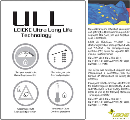 LElCKE 12V 5A 60W Power Supply for Notebook, LED Strips, MiniPC, PicoPSU ATX, ITX, TFT-LCD Screens, TV, NAS, External Hard Drives, Routers, Hubs, Switches, etc.