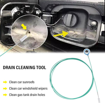 4UNeed 2PCS 9.84Ft Car Sunroof Drain Cleaning Tool,Flexible Drain Brush for Car Windshield Wiper Holes,Hood Drain Holes,Essential Drain Cleaning Brush Cleaning Tool for Car Truck SUV