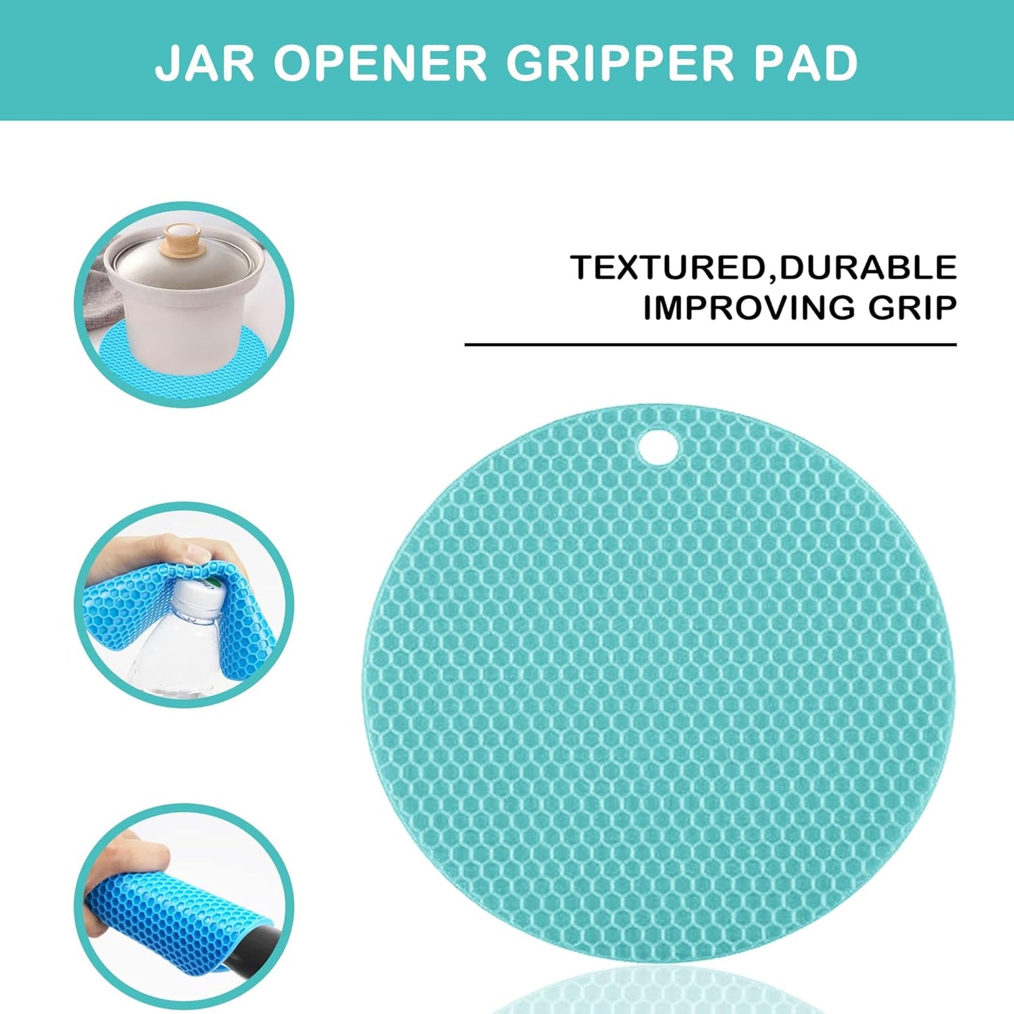 Jar Opener for Weak Hands, Seniors with Arthritis, 5 in 1 Multi Function Bottle Opener Lid Opener for Arthritic Hands with Non Slip Rubber Jar Opener Gripper Pad