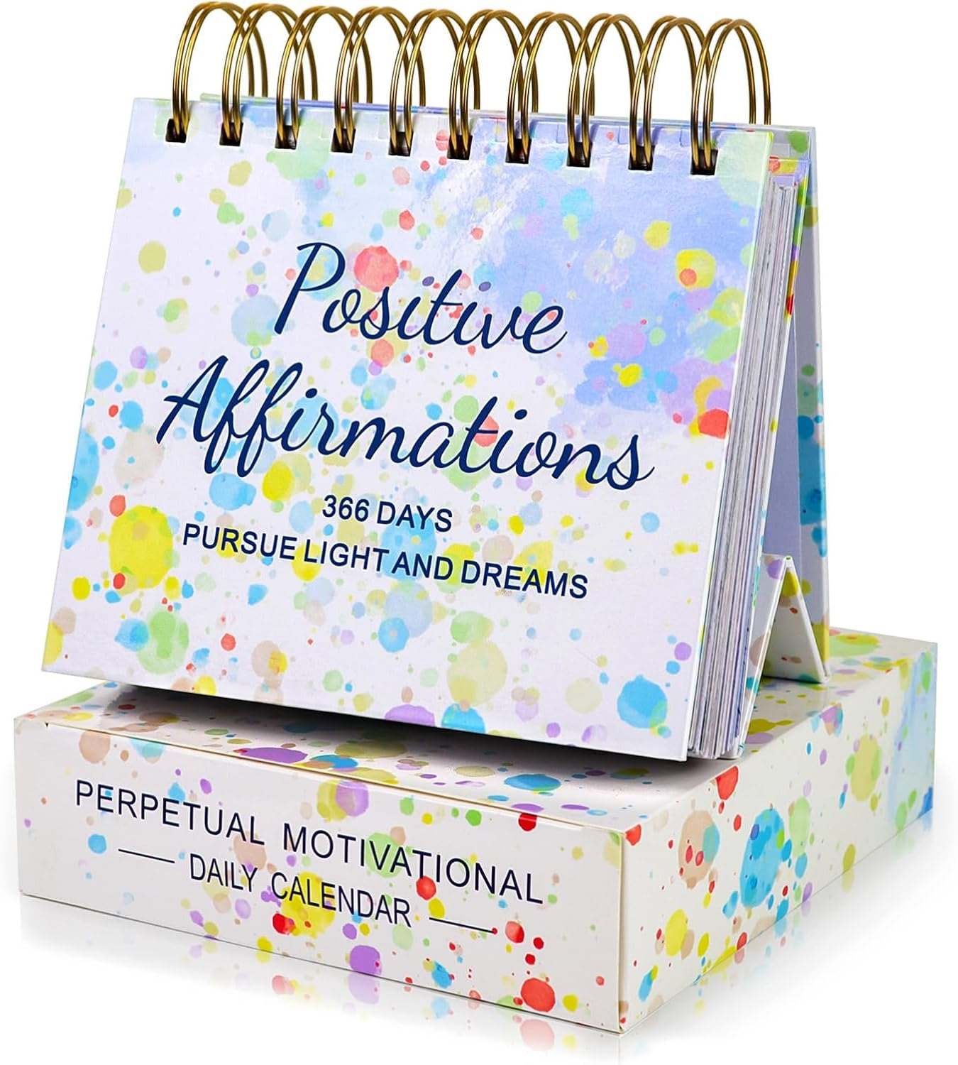 ZEEYUAN Daily Inspirational Desk Calendar Inspirational Quotes for Desk Decor Flip Motivational Calendar, Inspiration Gifts for Women,Cute Office Desk Accessories Office Decor for Women