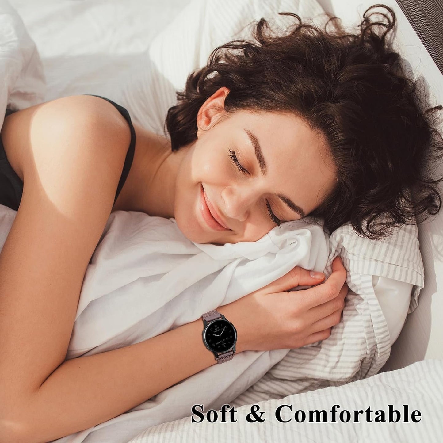 EverAct 20mm Magnetic Braided Watch Bands Compatible with Garmin Vivoactive 5/Vivoactive 6/3/3 Music/Venu Sq 2/Venu, Quick Release Nylon Soft Sport Stretchy Strap for Forerunner 55/165/245/645