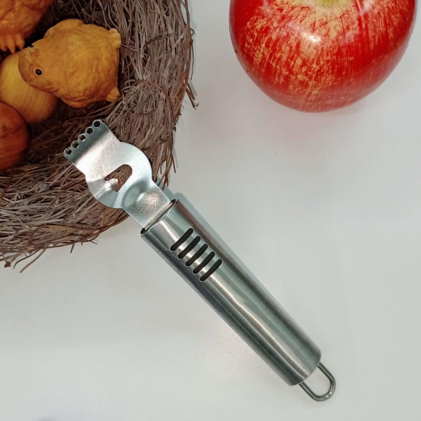 Lemon Peeler, Stainless Steel Lemon Peeler, Lemon Peeler, Kitchen Tool for Cocktails, Lime and Oranges, Kitchen Gadgets (Silver 1)