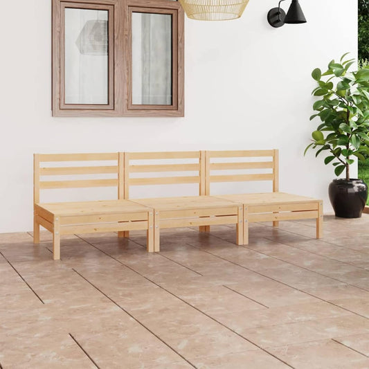 Homgoday Set Divani da Giardino 3 pz in Legno Massello di Pino, Lettini Prendisole, Divano Letto Mobili, Lettini da Giardino, Lettino da Piscina Esterno Piscina 0