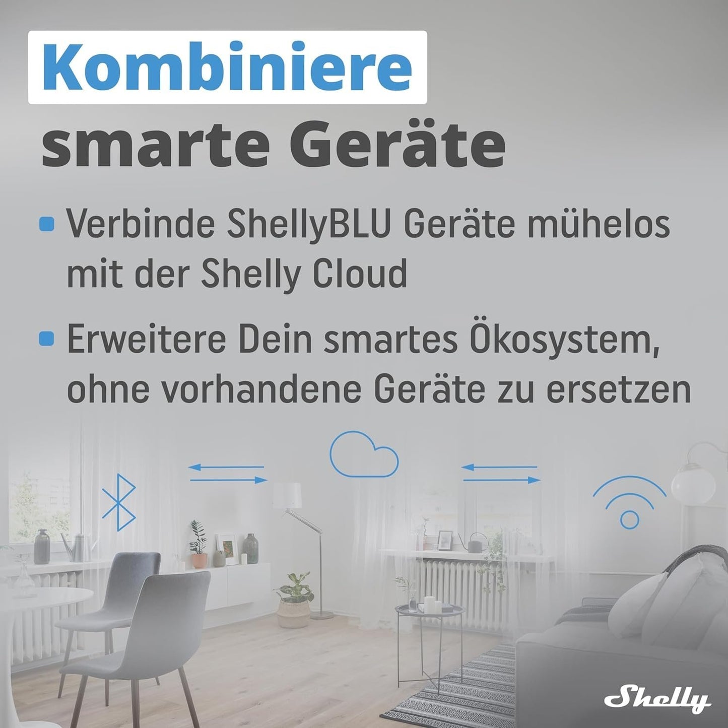 Shelly BLU Gateway | Pack of 2 | Bluetooth WiFi Gateway in a USB-A Dongle | Home Automation | Compatible with Alexa & Google Home | iOS Android App | Wireless [Energy Class B]