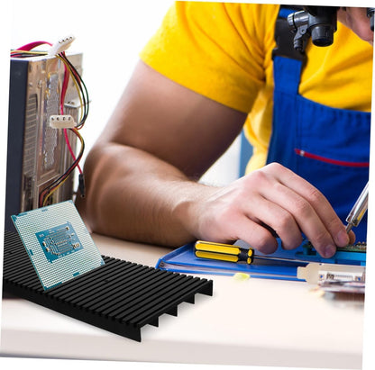 HEALEEP 2pcs ESD Storage Tray Static Rack for Circuit Board Storage Compact Design PCB Holder with Striped Pattern for Efficient Workspace Organization