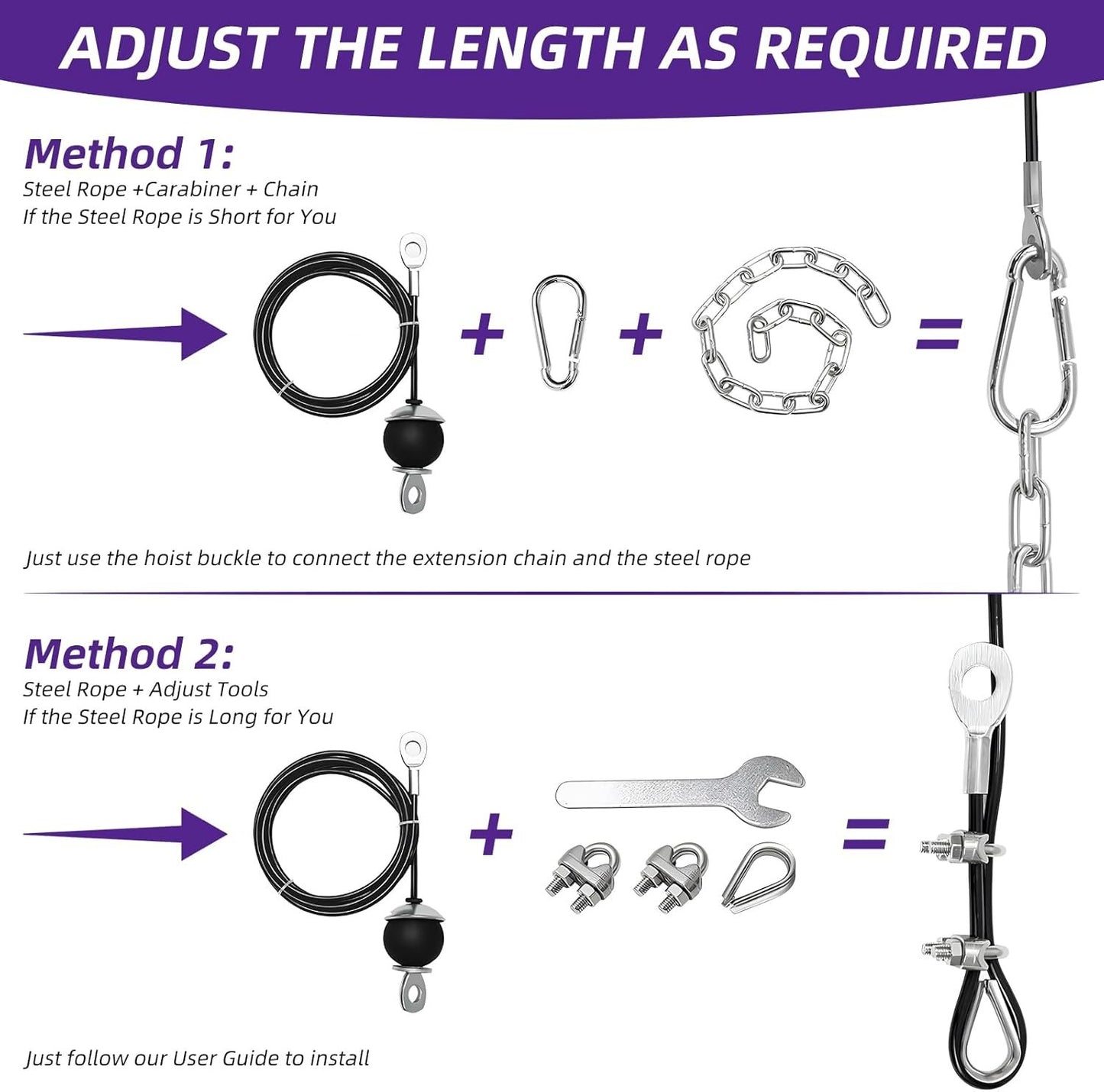 OKSTENCK Home Gym Pulley System,Suitable for Broad Muscle Pull Downs, Bicep Curls, tricep Workout Pulley kit, Shoulder, Back, Forearm Workout Too. High Pull Down Professional Home Pulley Gym kit.