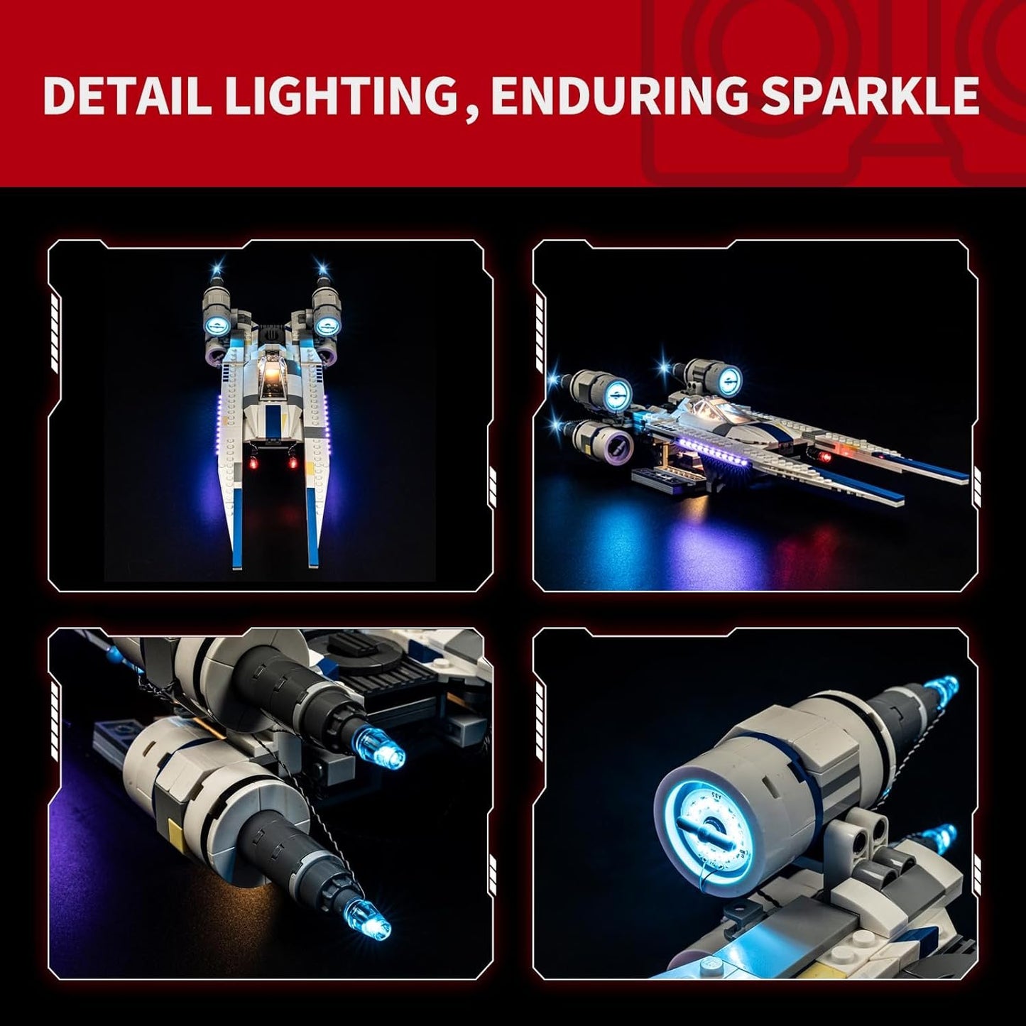 BRIKSMAX Light Kit for Lego-75399 Rebel U-Wing Starfighter -Led Lighting Compatible with Lego Star Wars Building Set- Not Include Lego Set