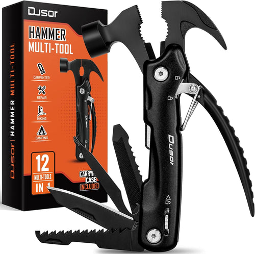 Dusor Father‘s Day Gifts from Daughter Wife Son 12 in 1 Hammer Multitool, Gifts for Men, Birthday Anniversary Father‘s Day Gift for Godfather Boyfriend Husband Him, Gadgets for Men Who Wants Nothing