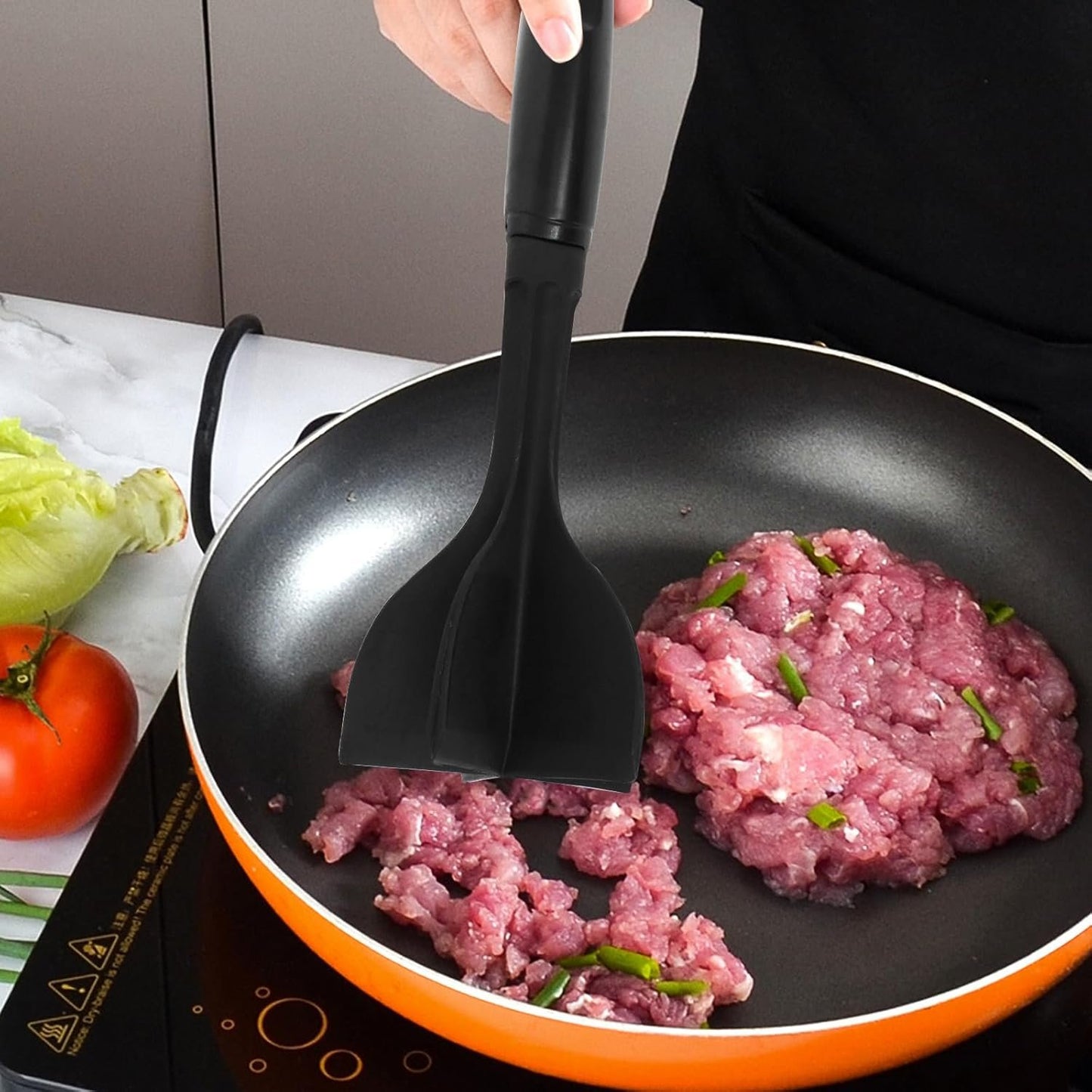 GKYZBB Meat Masher,Ground Beef Smasher,Hamburger Smasher Tool,Meat Masher Kitchen Tool,Cooking Essentials for Kitchen,Most Useful Kitchen Gadgets