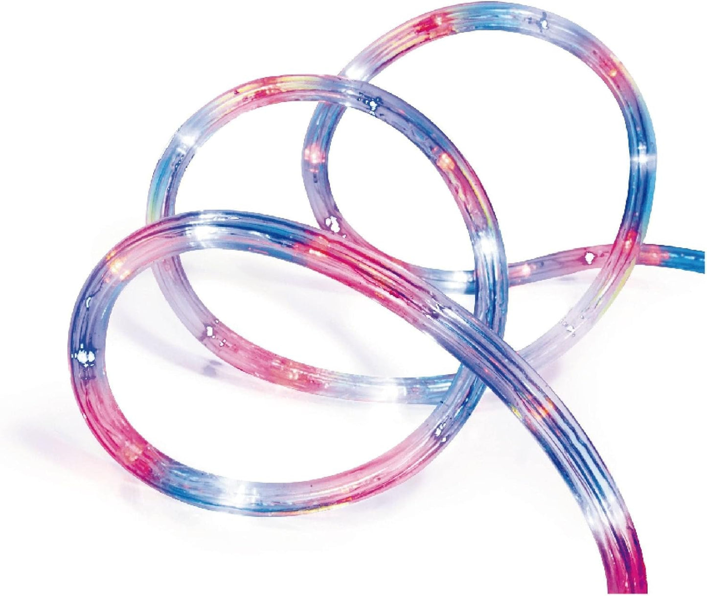 Lexi Lighting LED Connectable Blue White Rope Light, 10M Length, MAX up to 50m, IP44 Waterproof, Indoor/Outdoor Light Strips for Xmas, Parties, Wedding, Garden, Patio Décoration