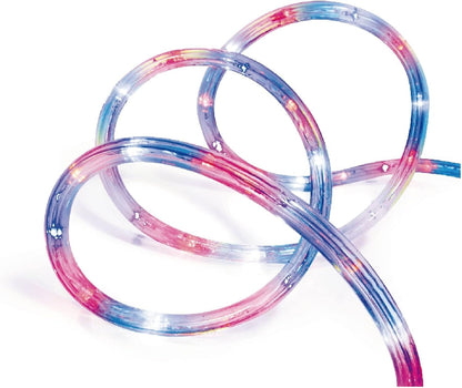 Lexi Lighting LED Connectable Blue White Rope Light, 10M Length, MAX up to 50m, IP44 Waterproof, Indoor/Outdoor Light Strips for Xmas, Parties, Wedding, Garden, Patio Décoration