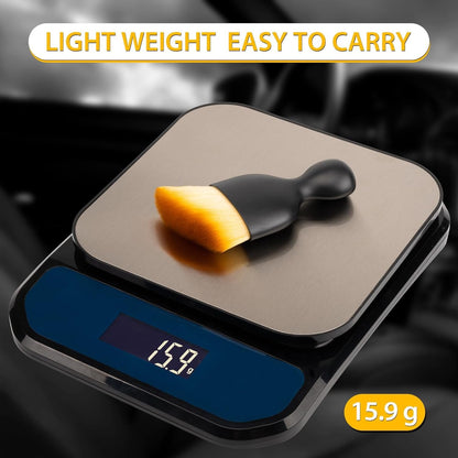 2PCS Car Interior Detailing Brush, Auto Car Detailing Brush Dusting Brush, Soft Bristles Car Interior Cleaning Tool for Dashboard Interior, Exterior, Skylight, Leather, Dust Brush (Black)