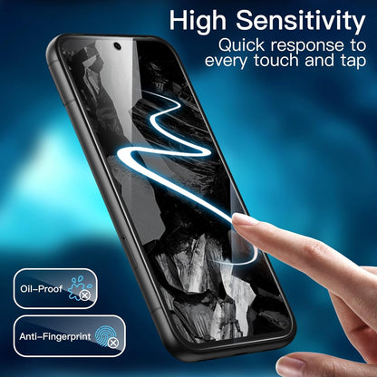 JETech Screen Protector for Google Pixel 8a 6.1-Inch, Tempered Glass Film with Easy Installation Tool, Fingerprint Compatible, HD Clear, 3-Pack