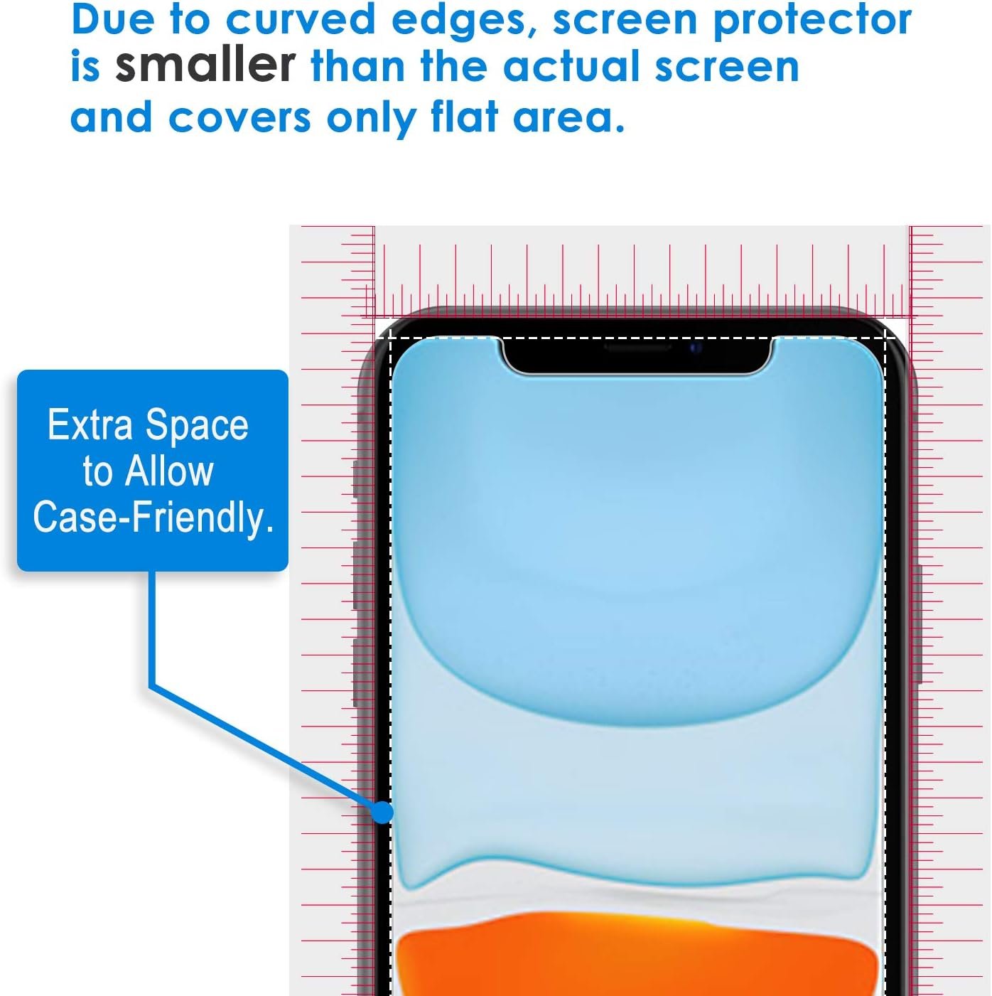 JETech Screen Protector for iPhone 11 and iPhone XR 6.1-Inch, Case Friendly, Tempered Glass Film, 2-Pack