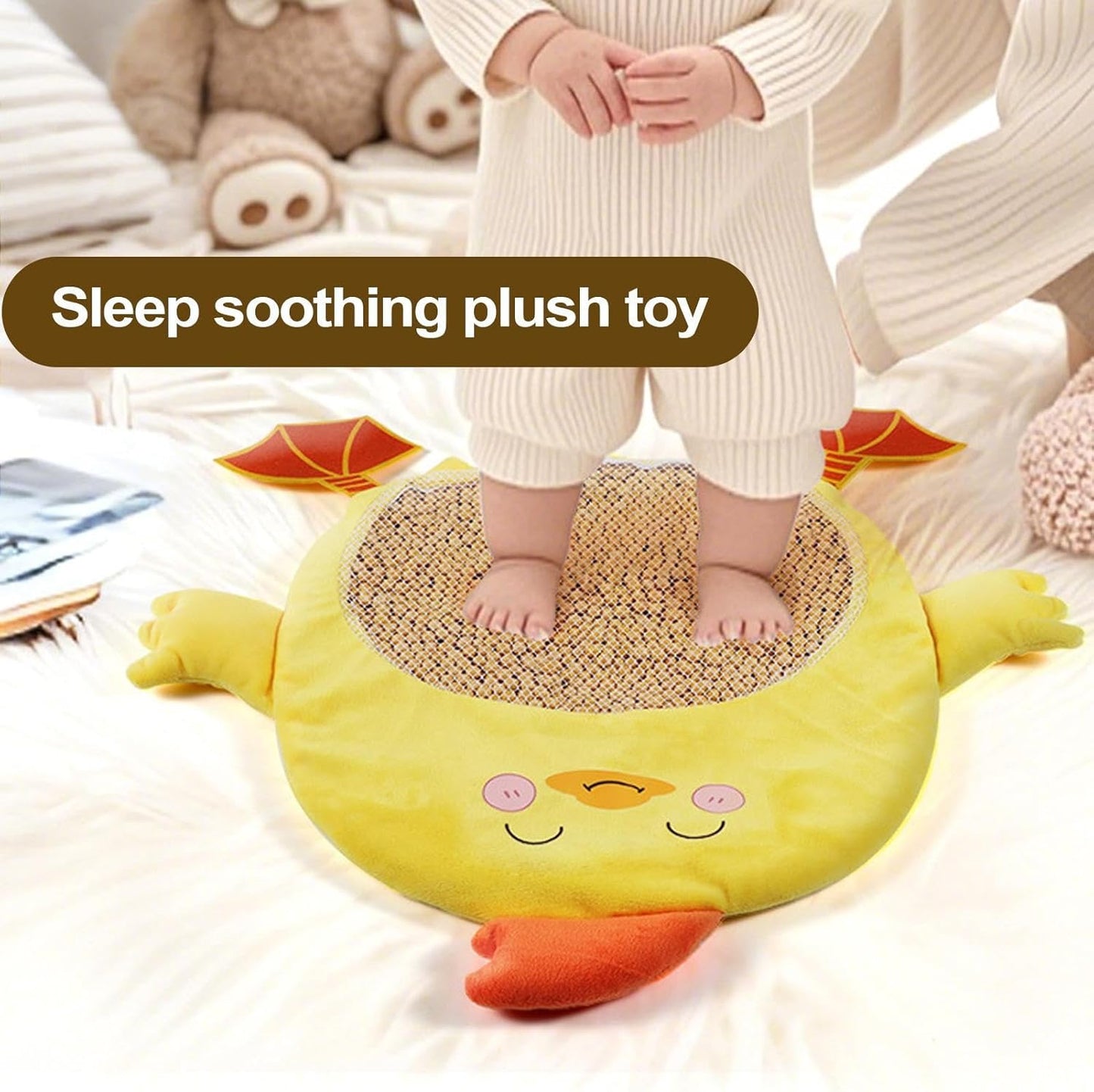 shjxi Baby Soothers for Sleep, Cartoon Baby Sleep Calming Plush, Play Mat Activity, Sleeping Pillows, Portable Snuggle Toy for Kids 6+ Months for Bedtime and Naptime