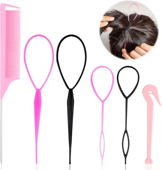 Women's Hair Accessories Set - 6 Pieces, DIY Styling and Styling Tools, Headbands and Twist for Fantastic Looks
