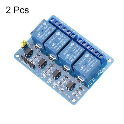 MECCANIXITY 2 Pcs DC 5V 4 Channel Relay Module Low Level Trigger for Electronics Industrial Home Automation