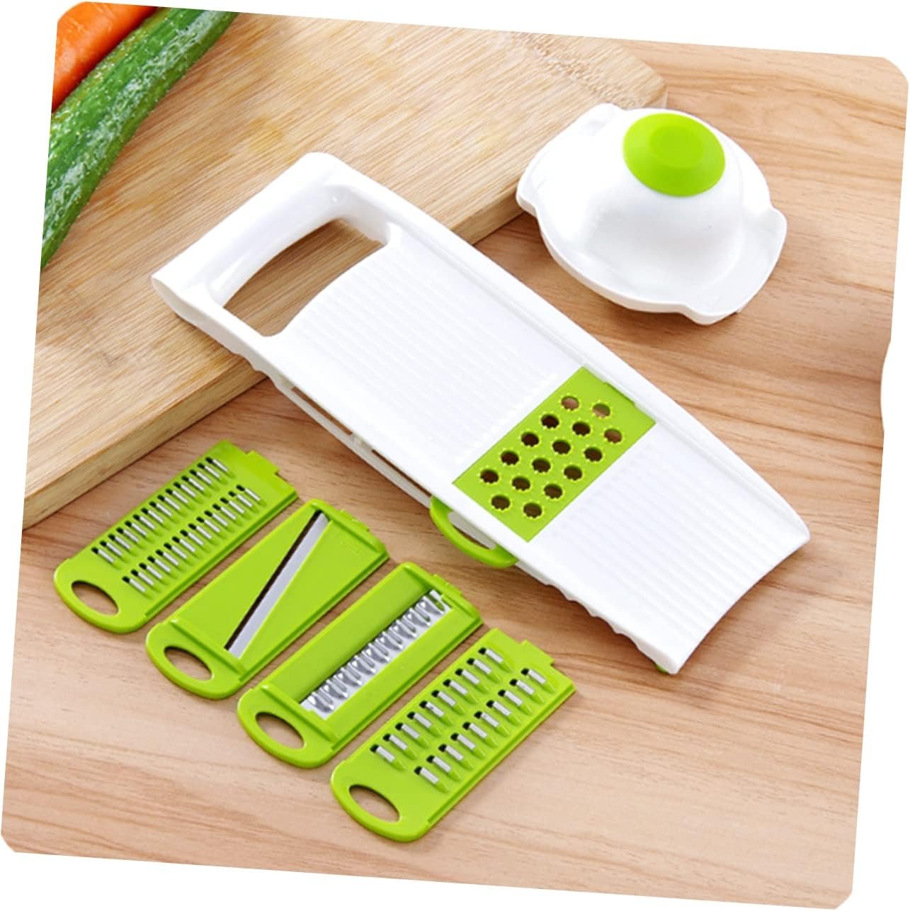 PRETYZOOM Multifunctional Vegetable Slicer Peeler Grater with Blades Kitchen Tool for Efficient Vegetable Shredding Easy Salad Prep and Food Chopping