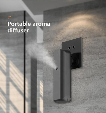 Portable Aromatherapy Diffuser APP Control Plug in Scent Air Machine Waterless 100ML Essential Oil Diffuser for Bedroom Gym Yoga Spa Business Trip,Black