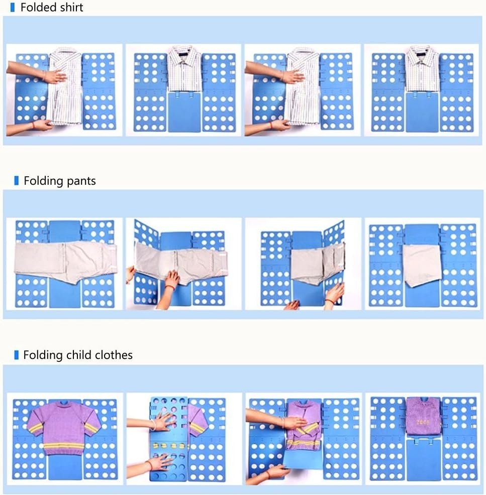 Geniusidea Shirt folding Board Tshirt Folding Board t Shirt Folder Clothes Plastic Laundry Room Organizer