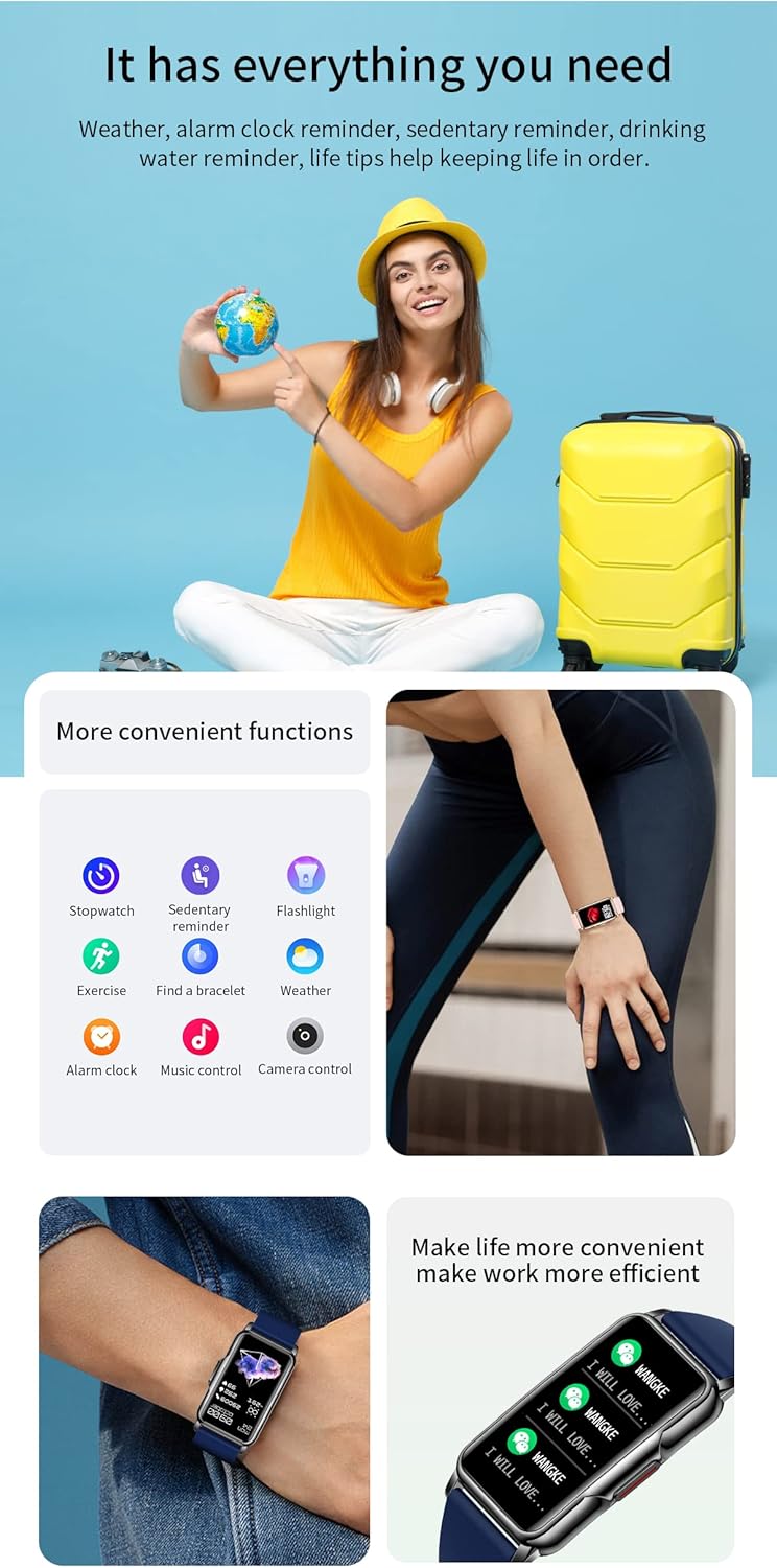 PLAZOR Smart Watches Fitness Tracker for Men Women(Black) with 115+ Sports Modes, 24/7 Heart Rate, Blood Oxygen, Sleep Tracker, Step Calorie Counter, IP67 Waterproof Watch for Andriod iOS