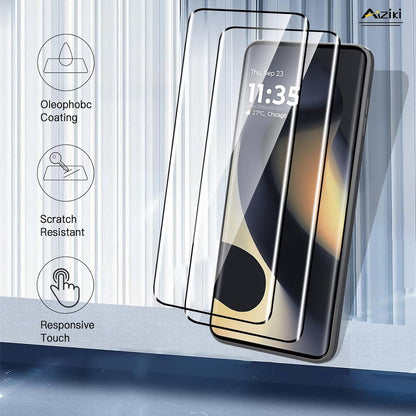 Aiziki (2 Pack) Designed for Motorola Edge 2024 Screen Protector, 9H Hardness Tempered Glass, Ultra Resistant, Shatterproof, Bubble Free for Moto Edge 2024/Moto Eege 2023 Tempered Glass, Case Friendly