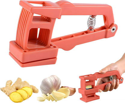 Manual Garlic Presses, Garlic Slicer, Garlic Crusher, Evenly Sliced Garlic Slicer, Easy Squeeze, Ergonomic Handle, Handheld Slicer Kitchen Gadgets Tool (orange)