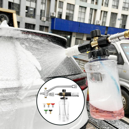 Car Wash Soap Sprayer, Adjustable Spray Nozzle Pressure Attachment Kit, Compact Car Washing and Detailing 7.48 x 5.91 inches for Truck, Outdoor Lawn, House, Tire Cleaning