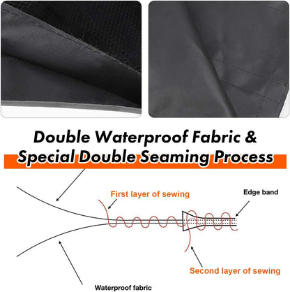 COOFULL Car Trunk Organizer - Super Capacity Car Hanging Boot Organisers with 7 Enlarged Pockets, 2 Long Magic Stick, Car Boot Tidy Storage Bag, Black