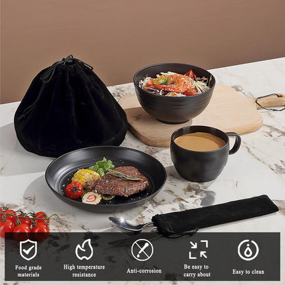 Berglander Camping Mess Kits, Camping Silverware Set Spoons Forks Knives, Camping Essentials Gear, Camping Accessories for Travel, Camping, Picnic, Outdoor, Easy to Carry and Clean