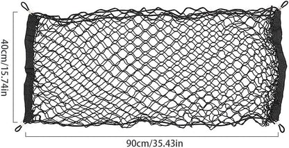 ValueHall Cargo Net 35 x 15 Inch Adjustable Elastic Trunk Net Cargo Trunk Storage Organizer Nylon Mesh Universal Rear Cargo Organizer Cargo Net with Hooks V7075