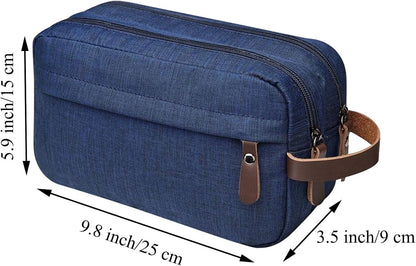 Ogetok Travel Toiletry Bag for Men, Water Resistant Shaving Bag, Portable Lightweight Toiletry Organizer Bag,Large Capacity Toiletry Storage Bags with Handle for Toiletries Cosmetics Accessories,Blue