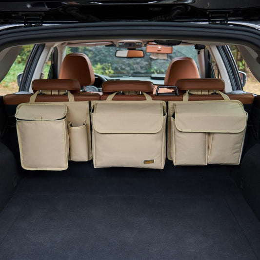 MARKSIGN Deluxe Trunk and Backseat Organizer for Medium or large size SUVs & RVs, Detachable Storage Modules with Built-in Cooler, Patent Pending
