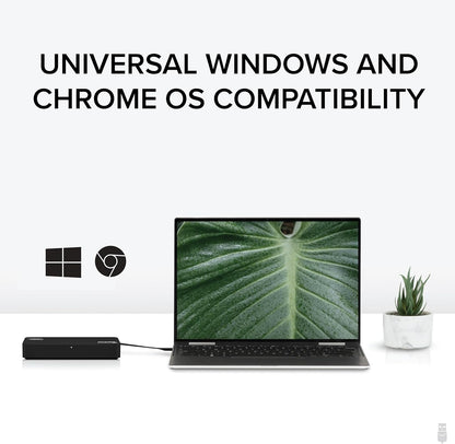 Plugable 4K DisplayPort and HDMI Dual Monitor Adapter for USB 3.0 and USB-C, Compatible with Windows and Mac