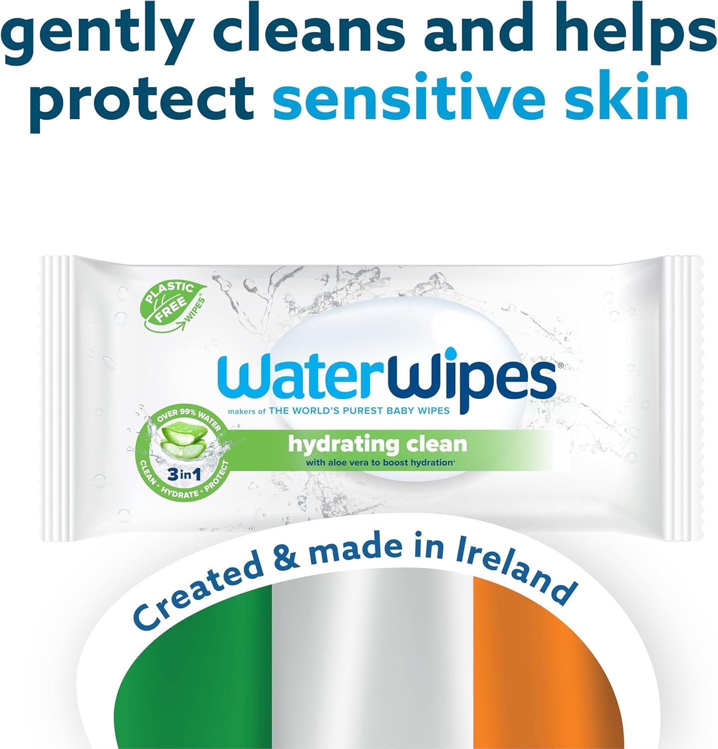 WaterWipes Adult Care Sensitive Body & Intimate Hygiene Wipes, 90 Wipes (3 Packs), Extra Large Textured, 99.9% Water-Based, For Everyday Personal Uses