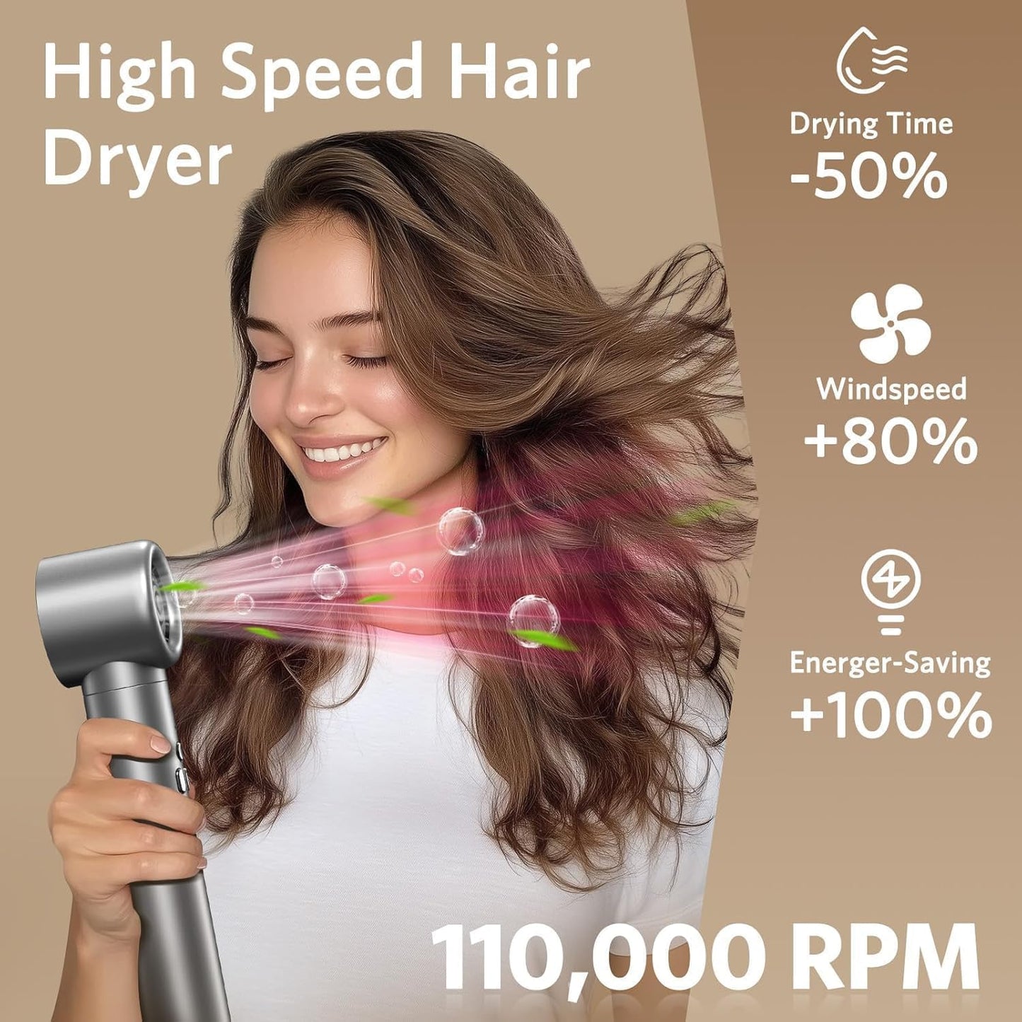 Air Styler Ionic Hair Dryer Brush 6 in 1 Blow Dryer Brush Ions, Detachable Hair Styler Tools, Auto Wrap Curler, High Speed Multi-Hot Air Styler for Drying, Straightening and Volumizing