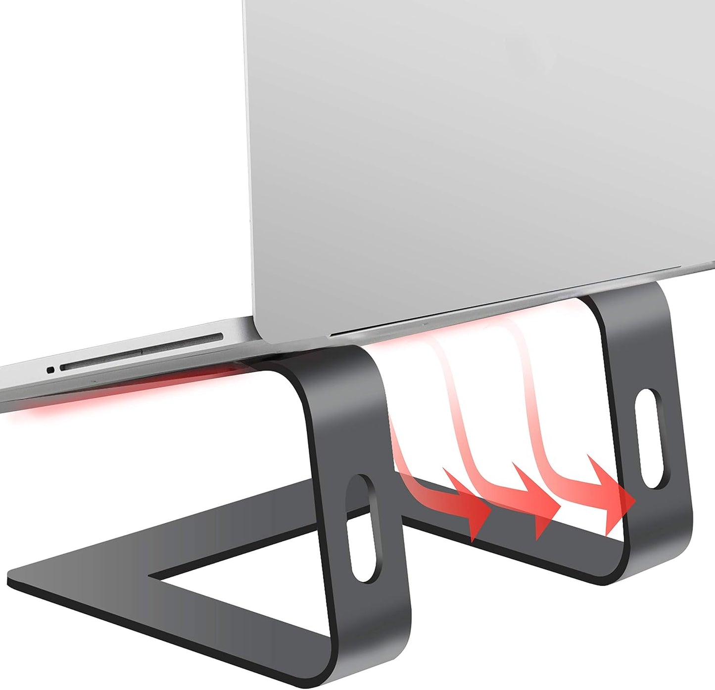 Aluminum Laptop Stand Compatible with Mac MacBook Pro/Air Apple 12" 13" Notebook, Metal Laptop Desk Stand Portable Desktop Computer Holder Stable Riser Ergonomic Elevator for 10 to 15.6