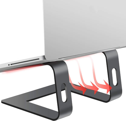 Aluminum Laptop Stand Compatible with Mac MacBook Pro/Air Apple 12" 13" Notebook, Metal Laptop Desk Stand Portable Desktop Computer Holder Stable Riser Ergonomic Elevator for 10 to 15.6