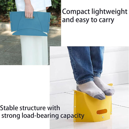2Pcs Card Folding Stoolï¼ŒPortable Outdoor Travel Stool and Hand Carry Basket, Portable Folding Compact Stool Seat for Camping, Fishing, Gardening, Outdoor, Travel and Beach,with Tote Bag,Barbecue