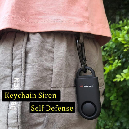 2 Pack 130db Personal Safety Alarm for Women. User-Replaceable Battery Loud Sound Keychain Alerts with Carabiner. Emergency SOS Self-Defense Siren for Girls, School Kids, Night Runner, Hiking. Black