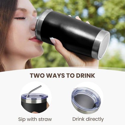 MEWAY 20oz Tumbler Double Wall Vacuum Insulated Travel Mug Bulk, Mix Color Stainless Steel Tumblers with Lid and Straw, Durable Powder Coated Coffee Cups for Cold & Hot Drinks