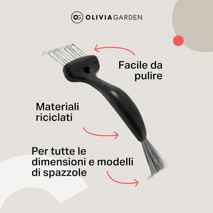 Olivia Garden The Brush Cleaner Brush Cleaner Black - The Quick and Easy Tool to Clean and Prolong the Life of Your Brushes.