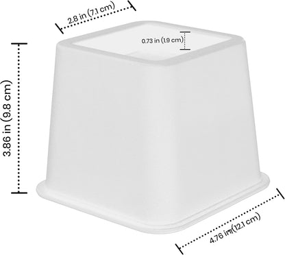 Utopia Bedding Premium Adjustable Riser - 8 Pieces (4 Tall and 4 Short) - Durable Riser with Strong Space Saving - Bed Riser, Table Riser, Chair or Sofa Riser - (8 to 20 cm) (White)