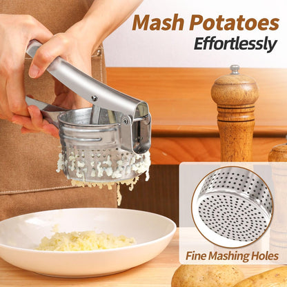 Yopinmall 15 OZ Potato Ricer, Stainless Steel Potato Masher Heavy Duty Ricer for Mashed Potatoes Kitchen Tool Potato Press Kitchen Gadget