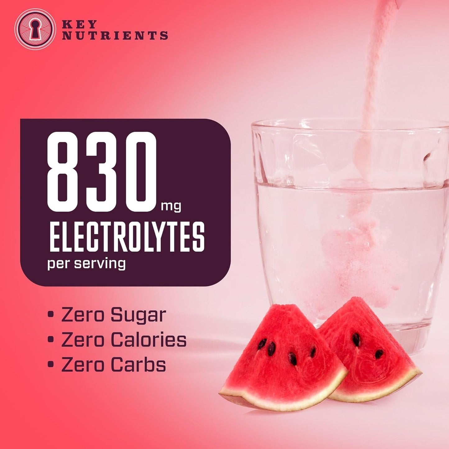 Key Nutrients Pack of 40 Electrolytes No Sugar - Electrolyte Powder Packets - Electrolyte Powder - Hydratation Mix - Hydration Powder Lemonade Electrolyte Drink Mix - No Calories, Gluten Free Electrolytes Powder - Keto Friendly, Non GMO, Made in USA