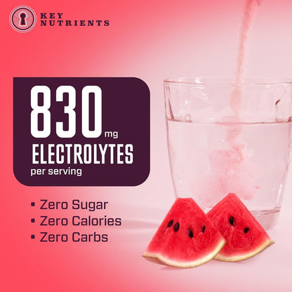 Key Nutrients Pack of 40 Electrolytes No Sugar - Electrolyte Powder Packets - Electrolyte Powder - Hydratation Mix - Hydration Powder Lemonade Electrolyte Drink Mix - No Calories, Gluten Free Electrolytes Powder - Keto Friendly, Non GMO, Made in USA
